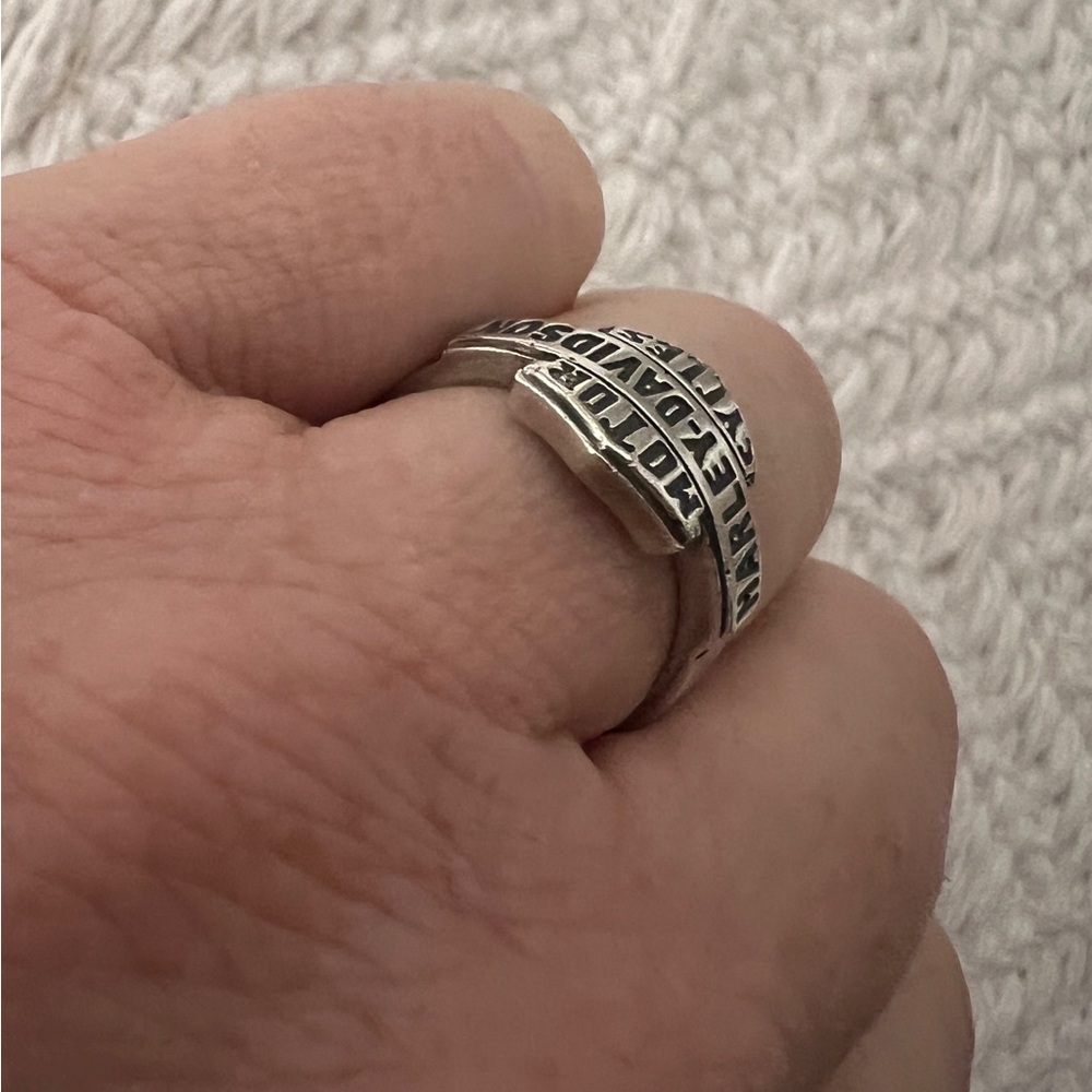 Harley-Davidson Sterling Silver Bar & Shield Logo Ring, Vintage 2010, EUC - Picture 4 of 8